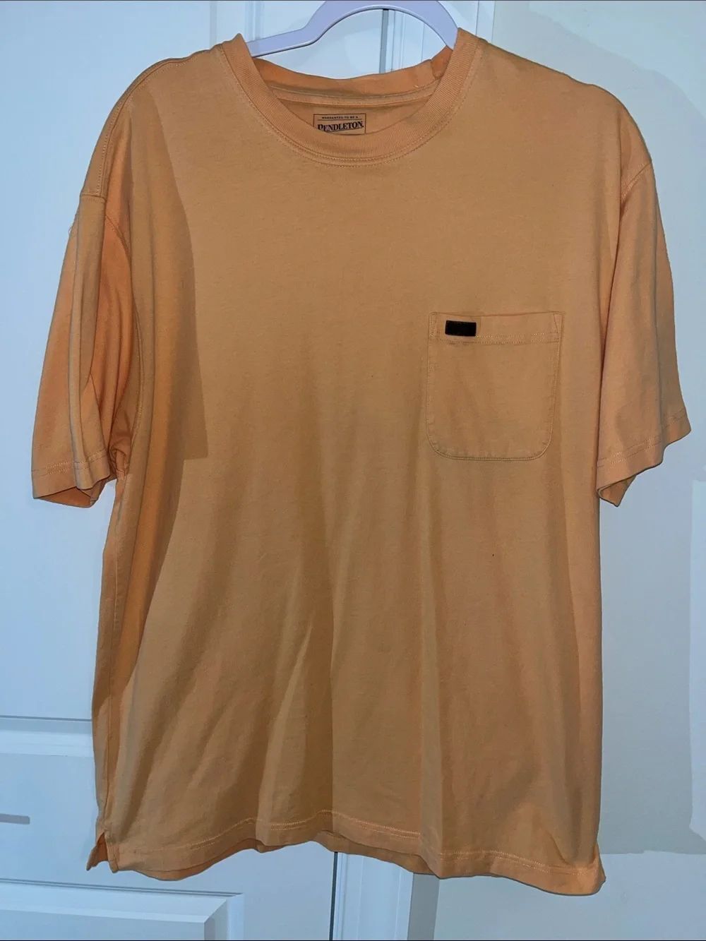 Pendleton Peach Orange Vintage style Cotton Pocket T-shirt